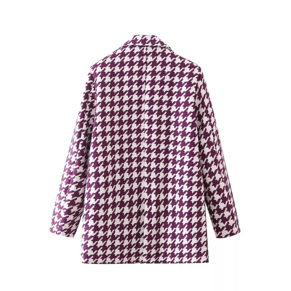 Houndstooth blazer in Purple - Picture 2 of 7